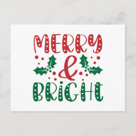 そしてメリー鮮やかな赤い緑の休日のクリスマス ポストカード