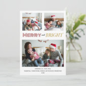 そしてメリー鮮やかな赤い金ゴールドのクリスマス シーズンカード (スタンド正面)