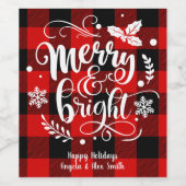 そしてメリー鮮やかな赤と黒のバッファローの牧草地が ワインラベル (シングルラベル)