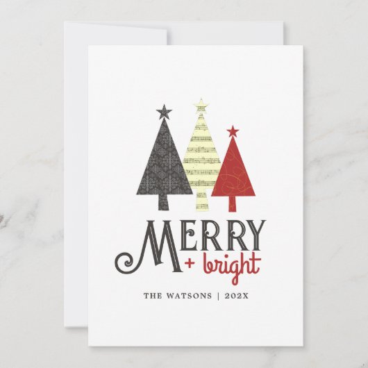 そしてメリー鮮やかな赤のクリスマス シーズンカード (正面)