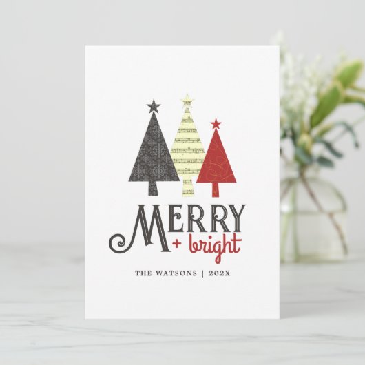 そしてメリー鮮やかな赤のクリスマス シーズンカード (スタンド正面)