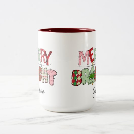 そしてメリー鮮やかな赤のクリスマス ツートーンマグカップ (中央)