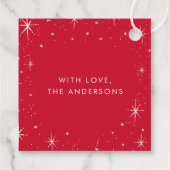 そしてメリー鮮やかな赤のクリスマス フェイバータグ (裏面)