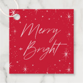 そしてメリー鮮やかな赤のクリスマス フェイバータグ (正面)