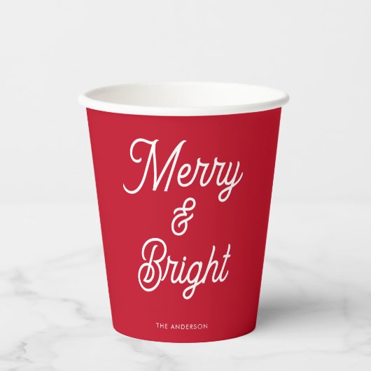 そしてメリー鮮やかな赤のクリスマス 紙コップ (正面)