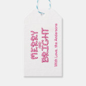 そしてメリー鮮やかな赤キャンディ・ケーン・クリスマス ギフトタグ (正面)