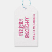 そしてメリー鮮やかな赤キャンディ・ケーン・クリスマス ギフトタグ (裏面)