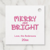 そしてメリー鮮やかな赤キャンディ・ケーン・クリスマス フェイバータグ (裏面)