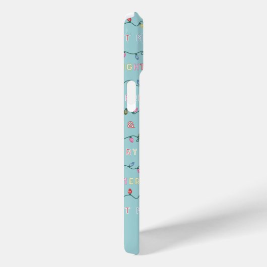 そしてメリー鮮やかな青のクリスマスライト Case-Mate iPhoneケース (裏面 / 右)