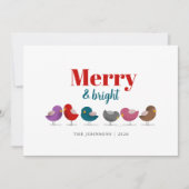 そしてメリー鮮やかな鳥カラフルのクリスマス シーズンカード (正面)