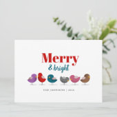 そしてメリー鮮やかな鳥カラフルのクリスマス シーズンカード (スタンド正面)