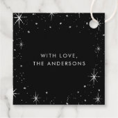 そしてメリー鮮やかな黒いクリスマスギフトタグ フェイバータグ (裏面)