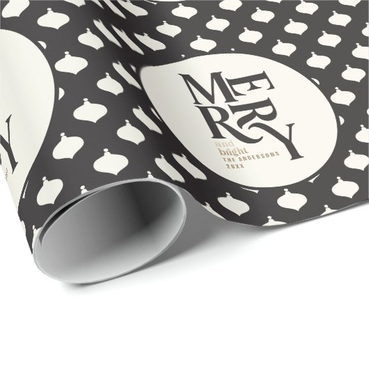 そしてメリー鮮やかな黒と金ゴールドのクリスマス ラッピングペーパー (ロールコーナー)