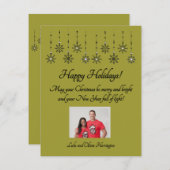 そしてメリーBright Personalization Flat Holiday Card シーズンカード (正面/裏面)