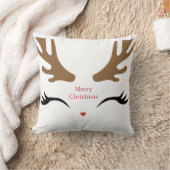 そしてモダンかわいいトナカイ顔 クッション (ブランケット)
