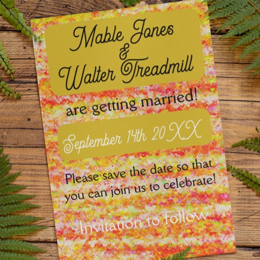 そしてモダン明るい金と酒が日付を保存する セーブザデート