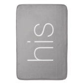 そしてモダン石板スタイリッシュグレーとホワイトが バスマット (正面縦)