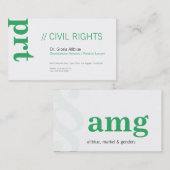 そしてモダン緑澄ん色で 名刺 (正面/裏面)