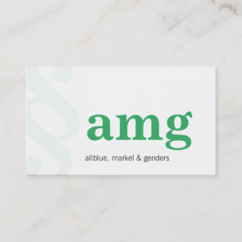 そしてモダン緑澄ん色で 名刺