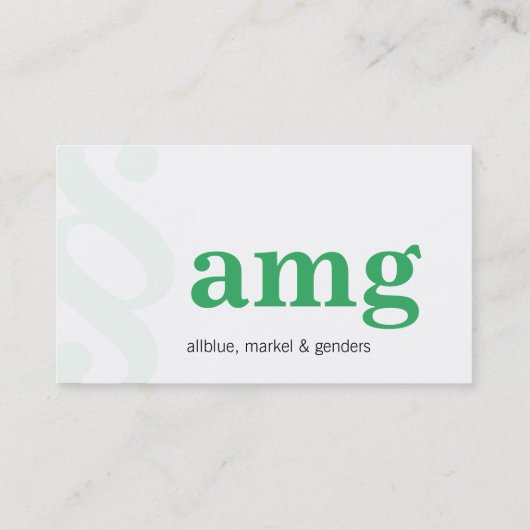 そしてモダン緑澄ん色で 名刺 (裏面)