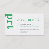 そしてモダン緑澄ん色で 名刺 (正面)