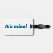 そしてユニーク特徴的な荷物タグ"それは私のものだ！" ラゲッジタグ (裏面横)