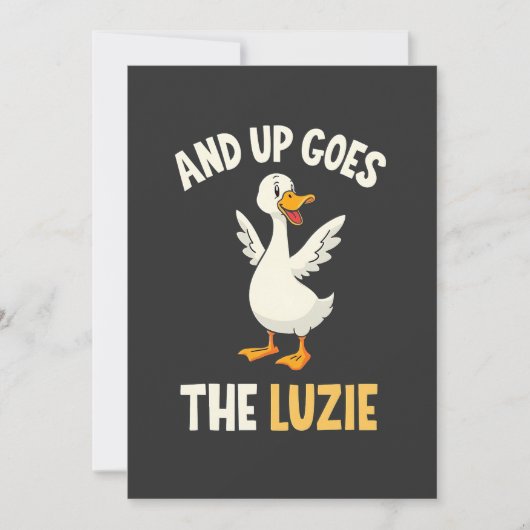 そしてルジーのガチョウおもしろい愛好家を増やす 招待状 (正面)