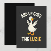 そしてルジーのガチョウおもしろい愛好家を増やす 招待状 (正面/裏面)