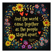 「そして世界は一緒に来」インスピレーション フォトプリント (正面)