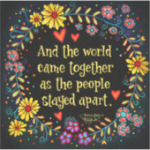 そして世界は共に来おもしろいのインスピレーション シール (正面)