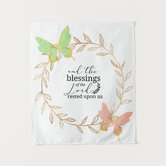 そして主の恵みは私たちに休息した タペストリー (正面)