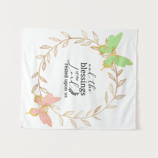 そして主の恵みは私たちに休息した タペストリー (正面(横))