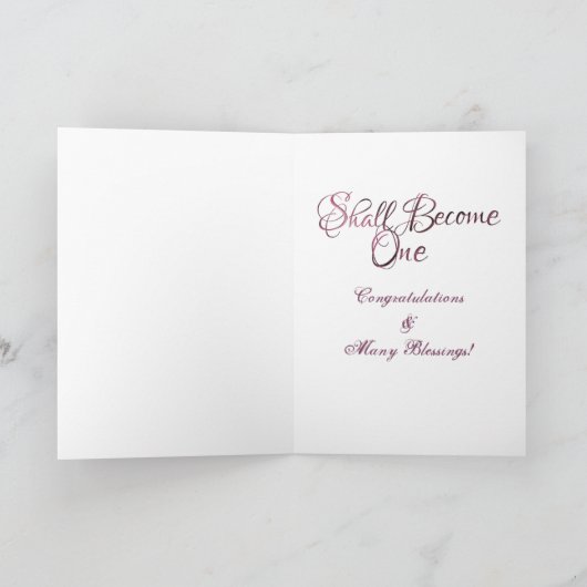 そして二つは一つの二重ガーベラおめでとうとなる カード (内部)