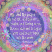 そして人々は静かにフローラを感じかわいらしていた シール (正面)