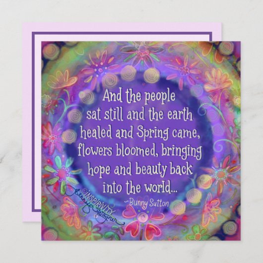 「そして人々は静かに座っていた」インスピレーション ノートカード (正面/裏面)