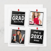 そして今かわいい2枚の写真の卒業 案内状 (正面/裏面)