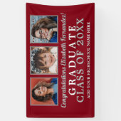 そして今は学校のカラー卒業 横断幕 (縦)