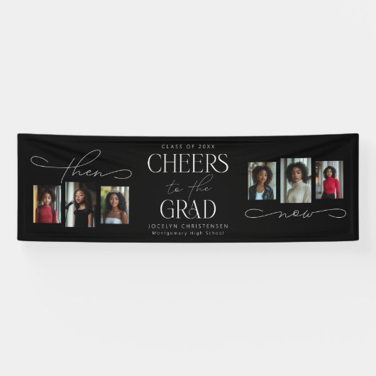 そして今フォトコラージュ卒業パーティー 横断幕 (横)