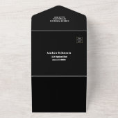 そして今ブラック金ゴールド50結婚周年 オールインワン招待状 (外側)