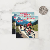 そして今私はハンマーの女性のサイクリング ノートカード (正面/裏面インサイチュ)