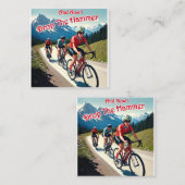 そして今私はハンマーの女性のサイクリング ノートカード (正面/裏面)