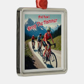 そして今私はハンマーの女性のサイクリング メタルオーナメント (右)