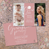 そして今2つのフォトピンクの卒業式パーティー 招待状