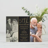 そして今2つの写真50周年結婚 招待状 (スタンド正面)