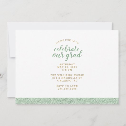 そして今2写真卒業パーティー招待状 招待状 (裏面)