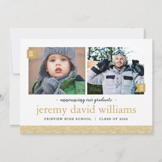 そして今2写真卒業パーティー招待状 招待状 (正面)