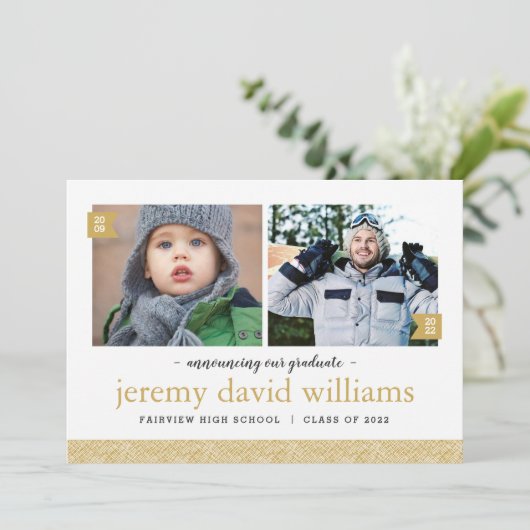 そして今2写真卒業パーティー招待状 招待状 (スタンド正面)