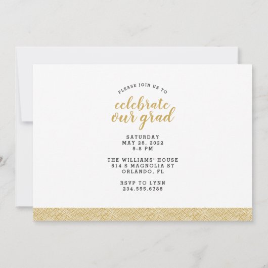 そして今2写真卒業パーティー招待状 招待状 (裏面)