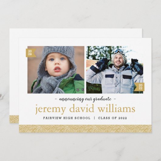 そして今2写真卒業パーティー招待状 招待状 (正面/裏面)