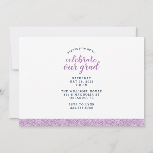 そして今2写真卒業パーティー招待状 招待状 (裏面)